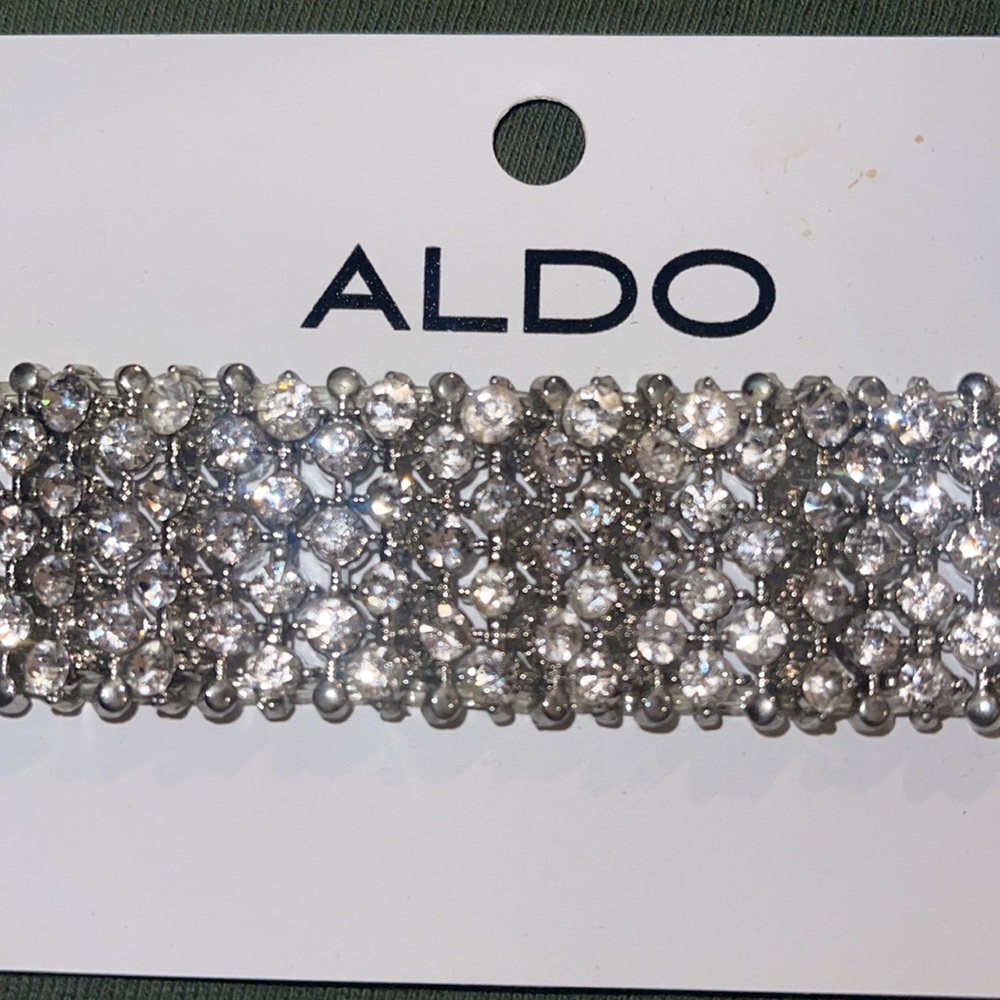 ALDO - Silver Rhinestone Choker - Picture 2 of 7